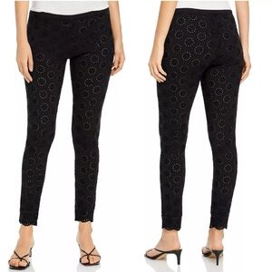 Johnny Was AYLA Eyelet Lace Stretch Leggings black size small